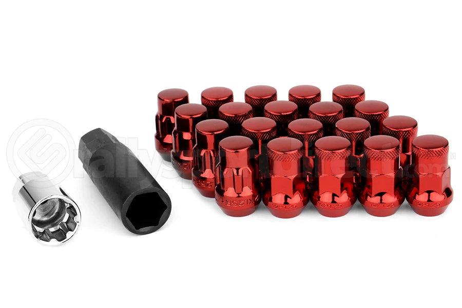 Muteki SR35 Close End Lug Nuts w/ Lock Set - Red 12x1.25 35mm